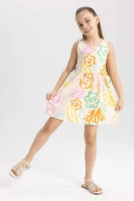DEFACTO Girl Patterned Sleeveless Dress