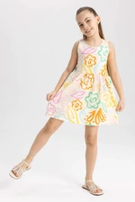 DEFACTO Girl Patterned Sleeveless Dress