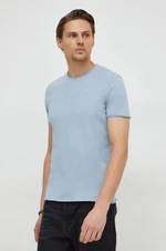 Bavlnené tričko Sisley pánsky, jednofarebný