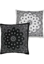 Bandana Print Cushion Set černo/bílá