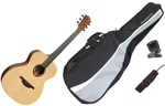 LAG T70A deluxe set Natural Satin Guitarra Jumbo