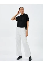 Koton Oversized Sweatshirt with Hooded Short Sleeves