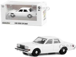 1980-1989 Dodge Diplomat Police Unmarked White "Hot Pursuit" "Hobby Exclusive" Series 1/64 Diecast Model Car by Greenlight
