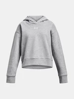 Under Armour UA Rival Fleece Crop Hoodie Mikina dětská Šedá