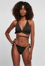 Women's Rib Babylock Triangle Bikini Black