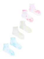Dívčí kotníkové bavlněné ponožky Yoclub Kids s batikou, 3 ks SKS-0091U-0000