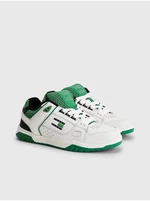 Green-White Mens Leather Sneakers Tommy Jeans - Men