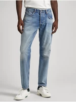 Svetlomodré pánske straight fit džínsy Pepe Jeans
