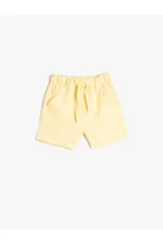 Koton Linen Shorts with Tie Waist Pocket