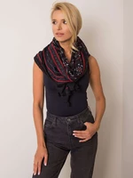 Black scarf with floral pattern