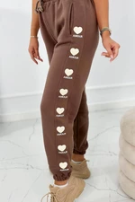 Amour mocca cotton trousers