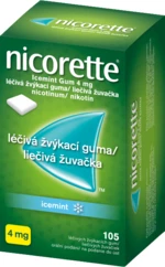 Nicorette Icemint Gum 4mg léčivá žvýkací guma pro odvykání kouření 105 ks