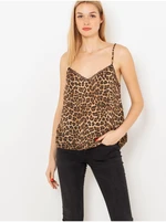 Brown Top with Leopard Pattern CAMAIEU - Women