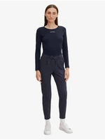 Women's Navy Blue Heather Sweatpants Tom Tailor - Women