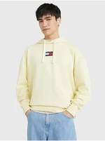 Light Yellow Mens Hoodie Tommy Jeans - Men