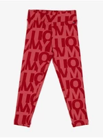 Red Girly Patterned Leggings Tommy Hilfiger - Girls