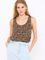 Brown patterned top CAMAIEU - Women