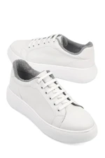 Capone Outfitters Women's Round Toe Shearling Sneakers