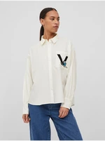 White Ladies Shirt VILA Smurfy - Women