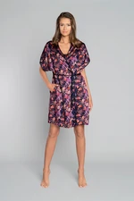 Women's bathrobe Tibesti with short sleeves - print