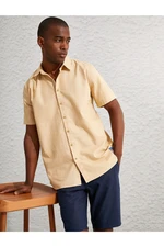 Koton Basic Linen Blend Short Sleeve Shirt