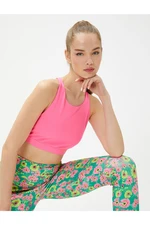 Koton Halterneck Sports Bra with Crisscross Straps