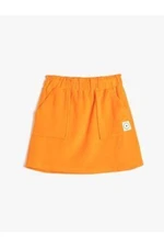 Koton Girl Kid's Skirt Terry Fabric, Pockets, Elastic Waist, Cotton Koton Girl Kid's Skirt Terry Fabric, Pockets, Elastic Waist, Cotton