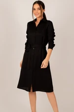 armonika Women's Black Long Shirt Dress