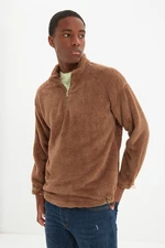 Trendyol Men's Regular/Regular fit Stand Up Collar Zippered, Pajamas Keeping You Warm Thick Fleece/Plush Sweatshirt. Trendyol Men's Regular/Regular fit Stand Up Collar Zippered, Pajamas Keeping You Warm Thick Fleece/Plush Sweatshirt.