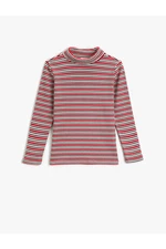 Koton Half Turtleneck Ribbed T-Shirt with Long Sleeves