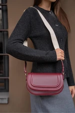 Madamra Claret Red Women's Canvas Strap Crossbody Bag