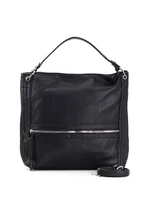 Black women's bag with adjustable strap