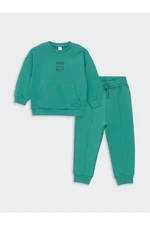 LC Waikiki Crew Neck Long Sleeved Baby Boy Sweatshirt and Trousers 2-piece Set