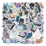 10/50pcs Cartoon Bird Pigeon Dove Stickers For Laptop Ipad Stationery Suitcase Vintage DIY Sticker Scrapbooking Supplies