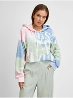 Green-blue women's tie-dye cropped hoodie Guess - Women's