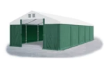 Skladový stan 5x10x2,5m střecha PVC 560g/m2 boky PVC 500g/m2 konstrukce ZIMA PLUS Zelená Bílá Zelená,Skladový stan 5x10x2,5m střecha PVC 560g/m2 boky 