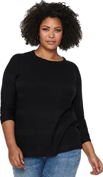 ONLY CARMAKOMA Dámský svetr CARAIRPLAIN Regular Fit 15193822 Black 5XL/6XL