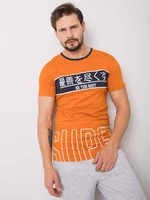 Orange Men's Cotton T-Shirt