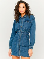 Blue Denim Shirt Dress with Pockets TALLY WEiJL - Women