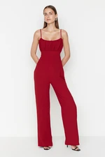 Trendyol Red Belted Jumpsuit