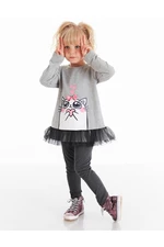 Denokids Cute Cat Girl Child Tunic Leggings Set