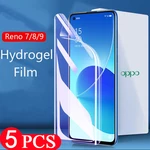 5Pcs Protective film For OPPO Reno 8 4G 8T 9 pro plus Hydrogel film reno 7 A1 pro 5G lite Z SE phone screen protector Not Glass