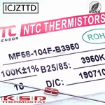 10pcs NEW NTC Thermal Res MF58104F B3950 100K 1% B 3950K ntc thermistors MF58Z104F 3950 25degree 50degree 100k 50k 10k ohm