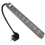 1.5U PDU Power Strip 8 Unit Universal Network Cabinet Rack web filter outlet extension cord 16A 4000W Aluminium Alloy Socket