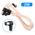 1Pcs FM Radio Antenna Transmitting FM Antenna With Good Quality Transparent Dual Parallel Line Male Head Household Radio Antenna