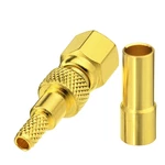 Superbat SMC Male(Female pin) Crimp RF Coaxial Connector for RG174 RG179 RG316 Cable