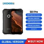 DOOGEE S61 Pro Rugged Smartphones Multiple Back Case Design 6.0Inch HD Mobile Phone Octa-core 8GB+128GB 20MP Camera 5180mAh NFC