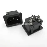 2PCS/LOT 10A 250V AC Power Socket 3 Pin Male Connector Plug AC-05