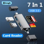 Elough 6/7 In 1 Card Reader USB 3.0 Micro SD TF Card Memory Reader High Speed USB Flash Drive Type c 3.1 To USB Adapter Writer