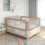 [EU Direct] vidaxl 10222 Toddler Safety Bed Rail Taupe 180x25 cm Fabric Polyester Children's Bed Barrier Fence Foldable